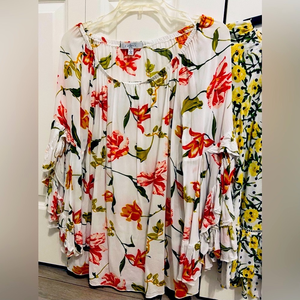 Floral Blouses Tops Fever Large - Picture 2 of 9